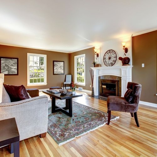 living room with hardwood floor